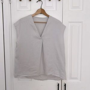 Grey linen top